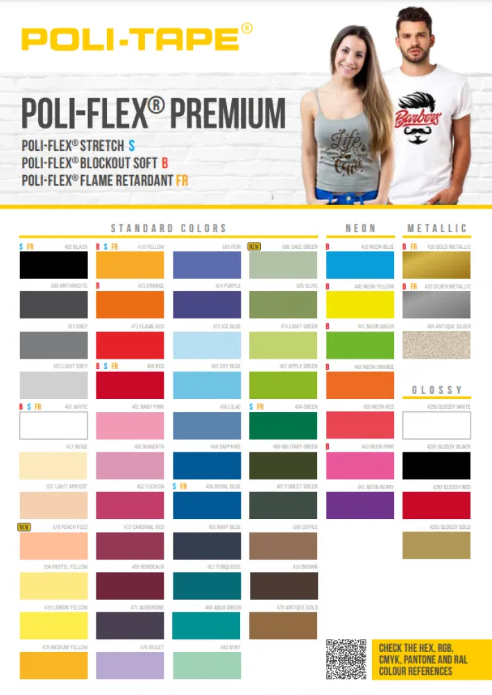Farbkarte Poli-Flex Premium/Blockout Soft/Stretch